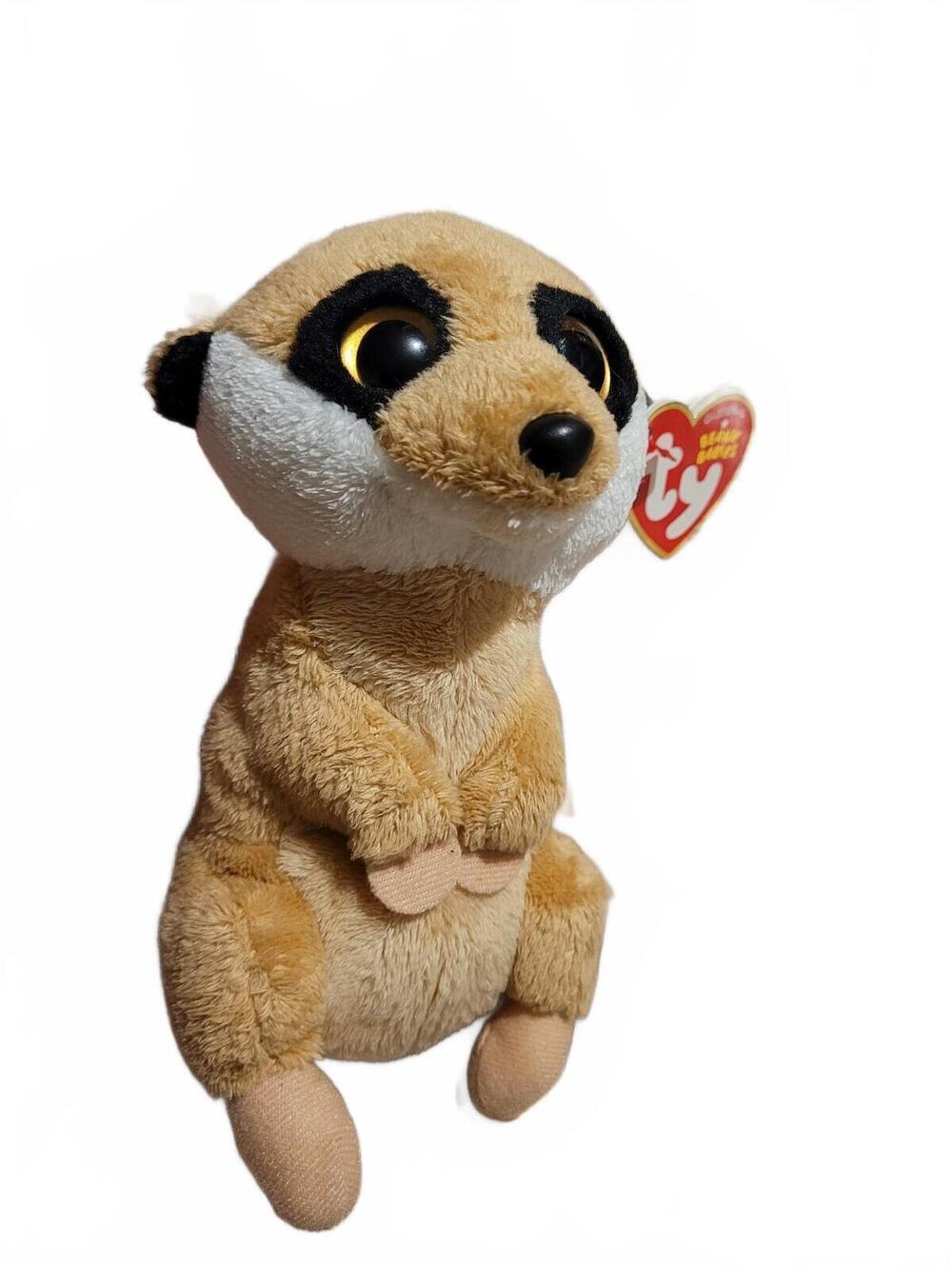 Rare Ty Beanie Babies Burrows Meerkat Plush Toy